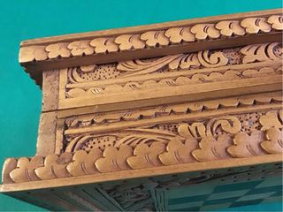 Scacchiera legno intagliato 44x44cm