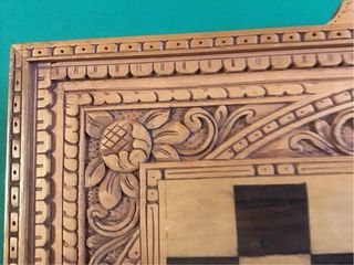 Scacchiera legno intagliato 44x44cm