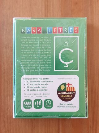 Baralletres: joc de cartes en català