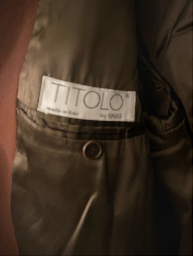 Cappotto uomo lana marrone tg.52