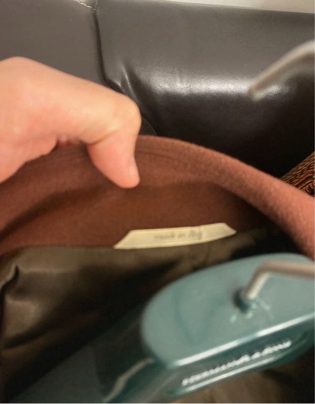 Cappotto uomo lana marrone tg.52