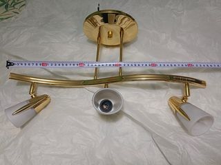 Lampara techo dorada 3 luces