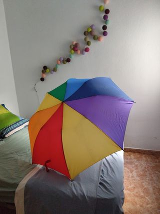 Paraguas arcoiris automático 2 personas