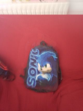 Mochila Sonic - Azul y Negra