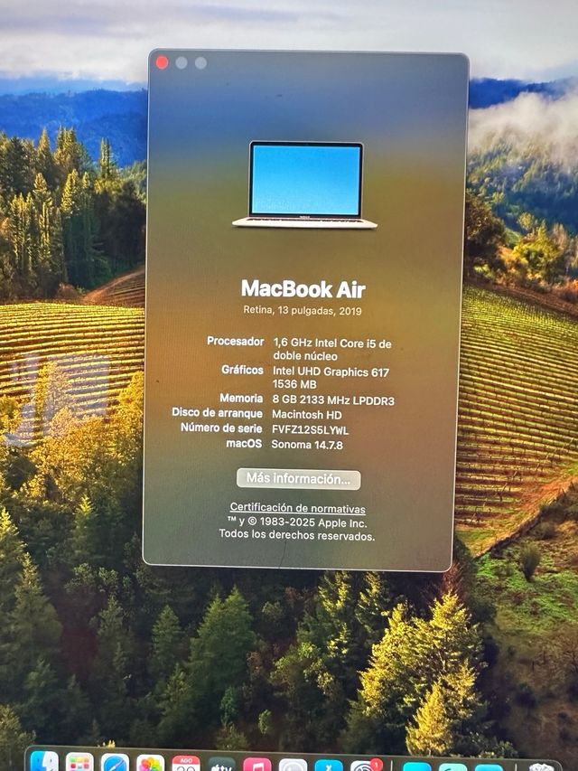 MacBook Air 13" Retina 2019 Rosa Gold i5, 8gb RAM