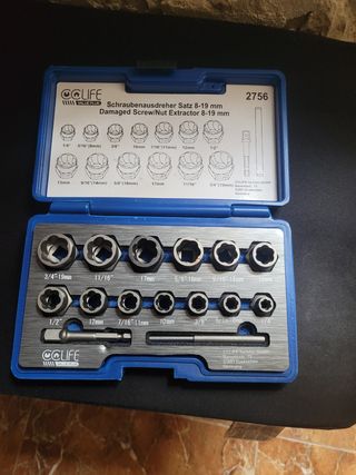 Extractor de tornillos, tuerca dañada 8-19mm