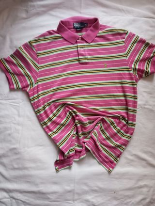 Ralph Lauren Polo Shirt Striped Pink Multicolor 