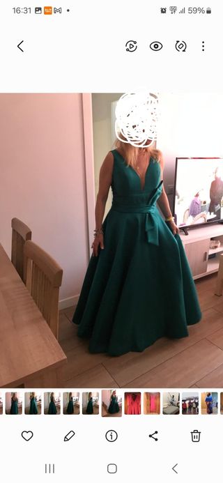 Vestido Vertize Gala largo verde