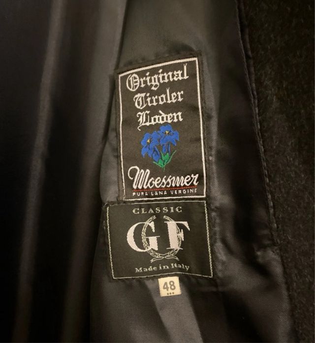 Cappotto Loden uomo, L, nero, Italia