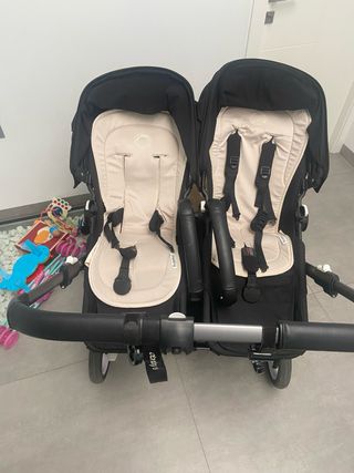 Bugaboo Donkey 5 gemelar negro