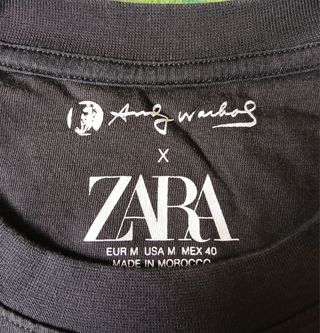 Camiseta Zara edición Andy Warhol