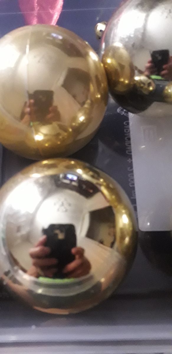 16 Bolas Navidad Doradas y Verdes no envio