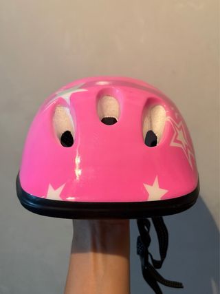 Casco bici niña rosa 