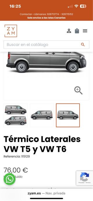 Cortinas Térmicas VW T5-T6
