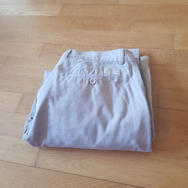 Pantalón Hanes New York Hombre Beige Casual Talla