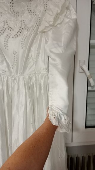 Vestido novia manga larga blanco