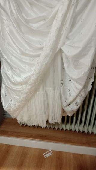 Vestido novia manga larga blanco