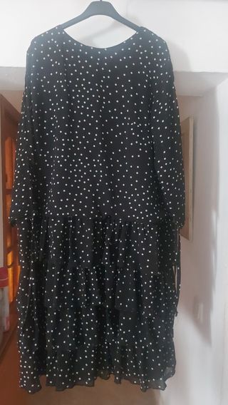 Vestido lunares negro