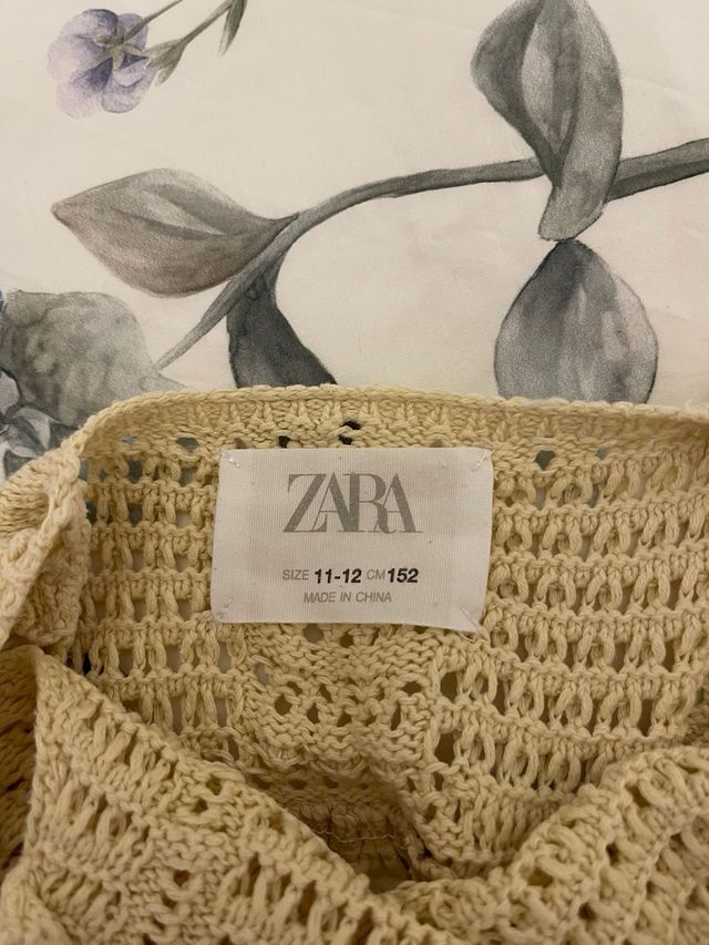 Vestido crochet niña amarillo