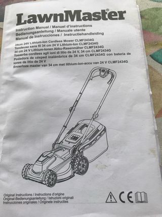 Cortacésped LawnMaster CLMF2434G 24V