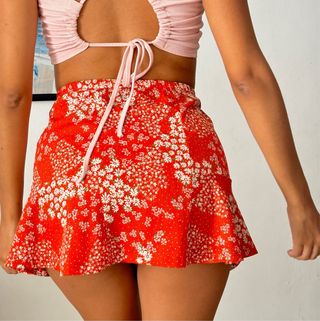 Falda de flores 