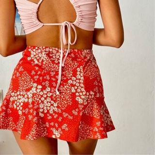 Falda de flores 