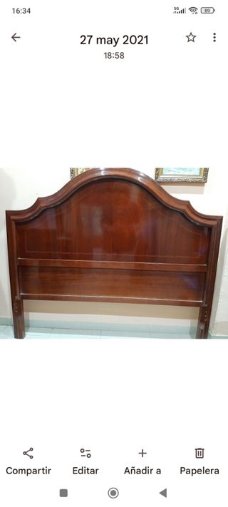 Cabecero madera maciza matrimonio