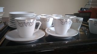 Juego café porcelana 10 tazas