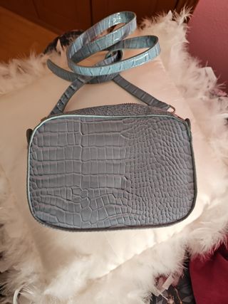 Bolso bandolera gris azulado