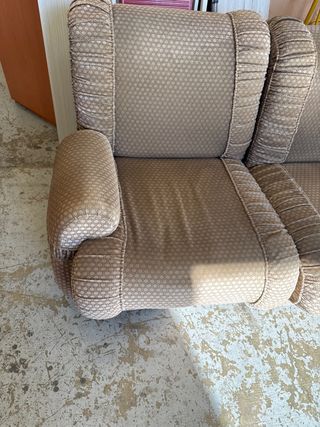 Sofá vintage 3 plazas beige