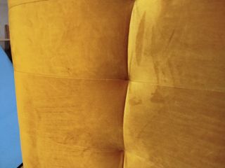 Cabecero terciopelo dorado