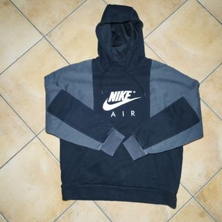Felpa Nike Air L nera/grigia con cappuccio