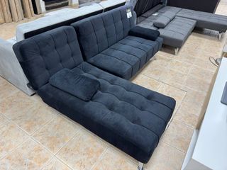 Sofá Chaise Longue y Cama, a estrenar | NEGRO.