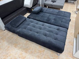 Sofá Chaise Longue y Cama, a estrenar | NEGRO.
