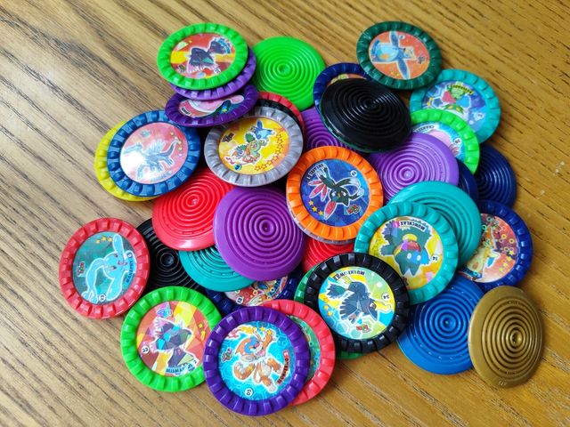 Lote 40 tazos Pokémon Roks
