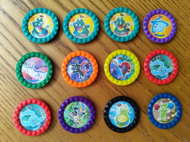 Lote 40 tazos Pokémon Roks