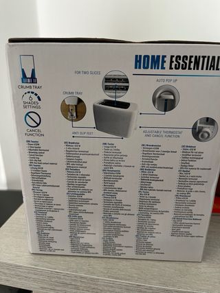 Tostadora Home Essentials 2 rebanadas