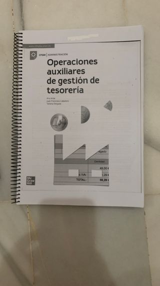 Libro Operaciones auxiliares de gestión tesorería