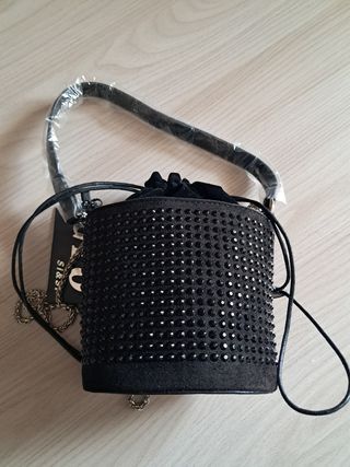 Mini borsa a secchiello GLO si&si nera