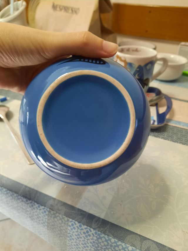 Ciotola per colazione blu con naso