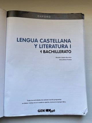 Lengua Castellana y Literatura I 1º Bachillerat...