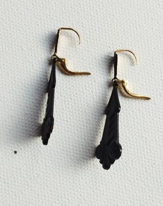Pendientes Art Nouveau negros