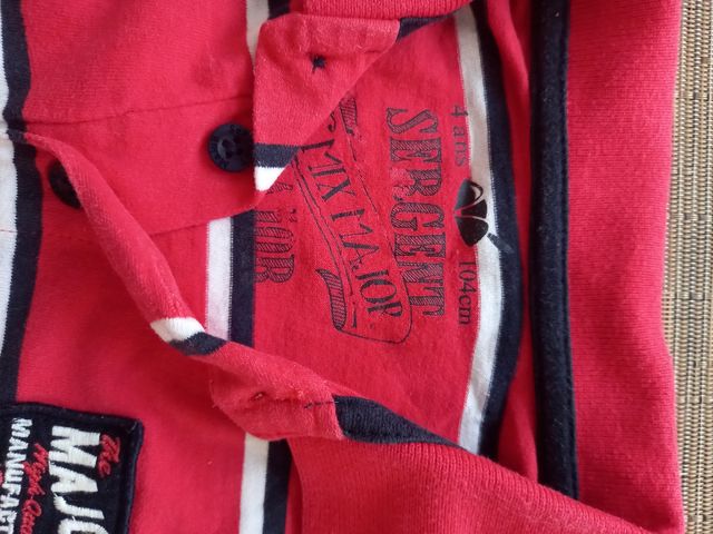 Polo rayas niño - Rojo-Blanco