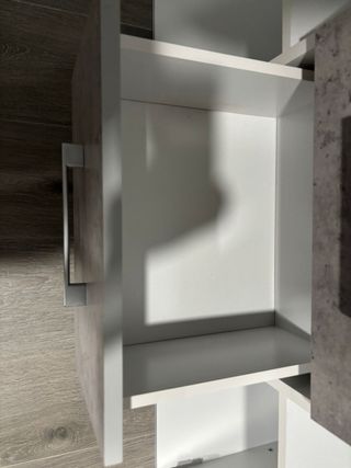 Aparador gris y blanco - Mueble almacenaje