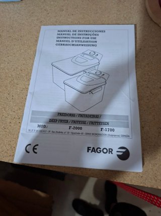 Freidora Fagor Frida F-1700 - 2,5L