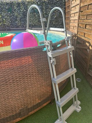 Piscina tubular desmontable marrón 366cm x100