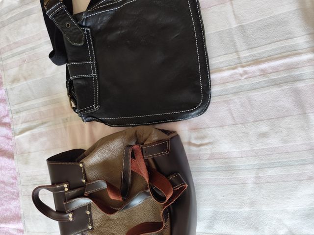 Mochila & bandolera piel