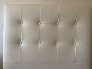 Cabecero cama blanco - Piel sintética. poco uso