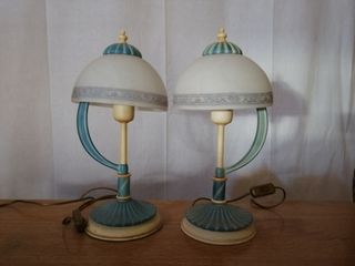2 lámparas de mesita noche - vintage