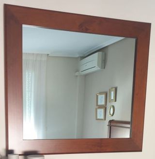 Espejo madera marrón